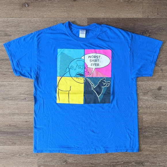 The Simpsons Comic Book Guy Worst. Shirt. Ever. t-shirt - SIZE XL - Picture 1 of 4